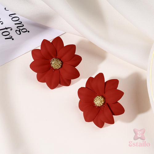 Scarlet Blossom Sparklers Earrings