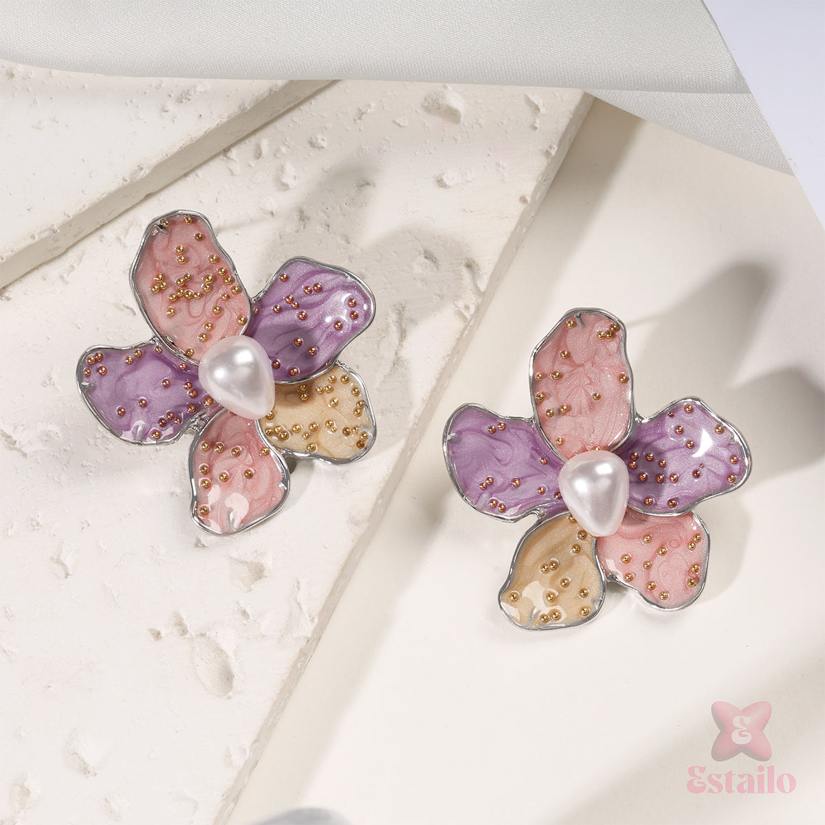 Enamel Meadowflower Earrings