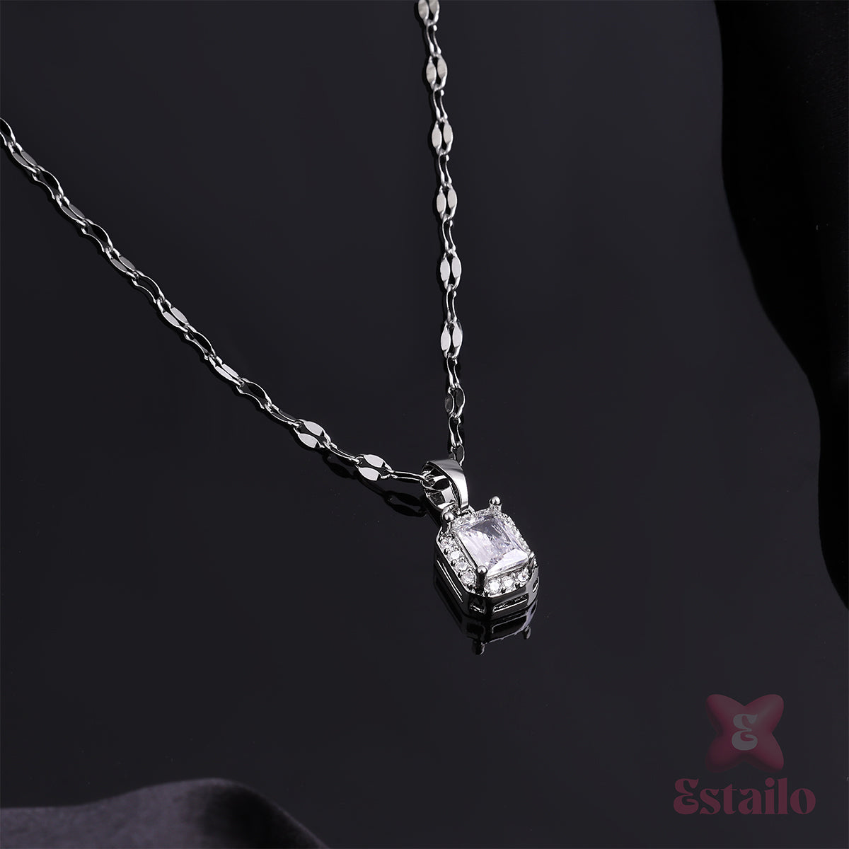Princess Cut Elegance Necklace