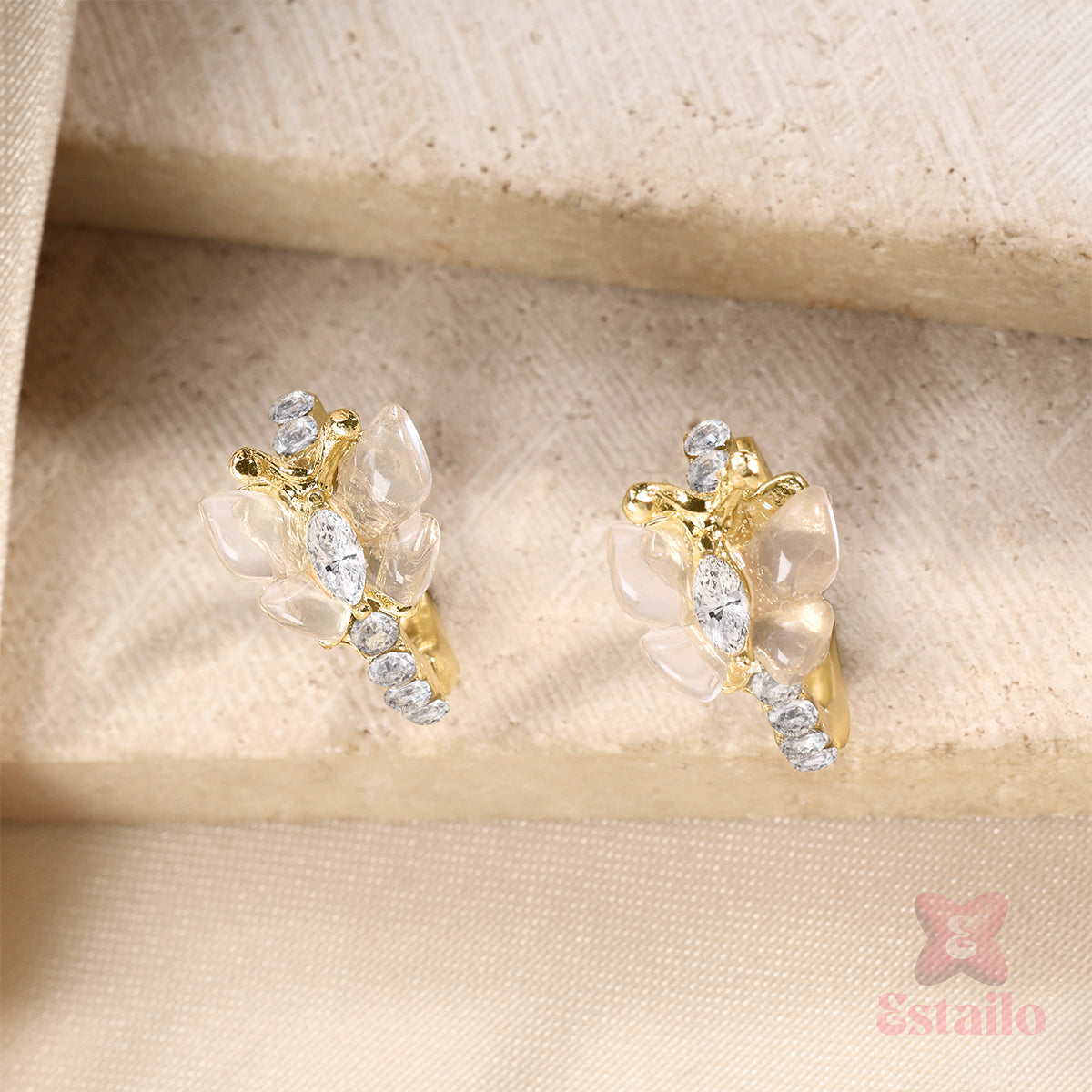 Fluttering Huggies Hoops Earring
