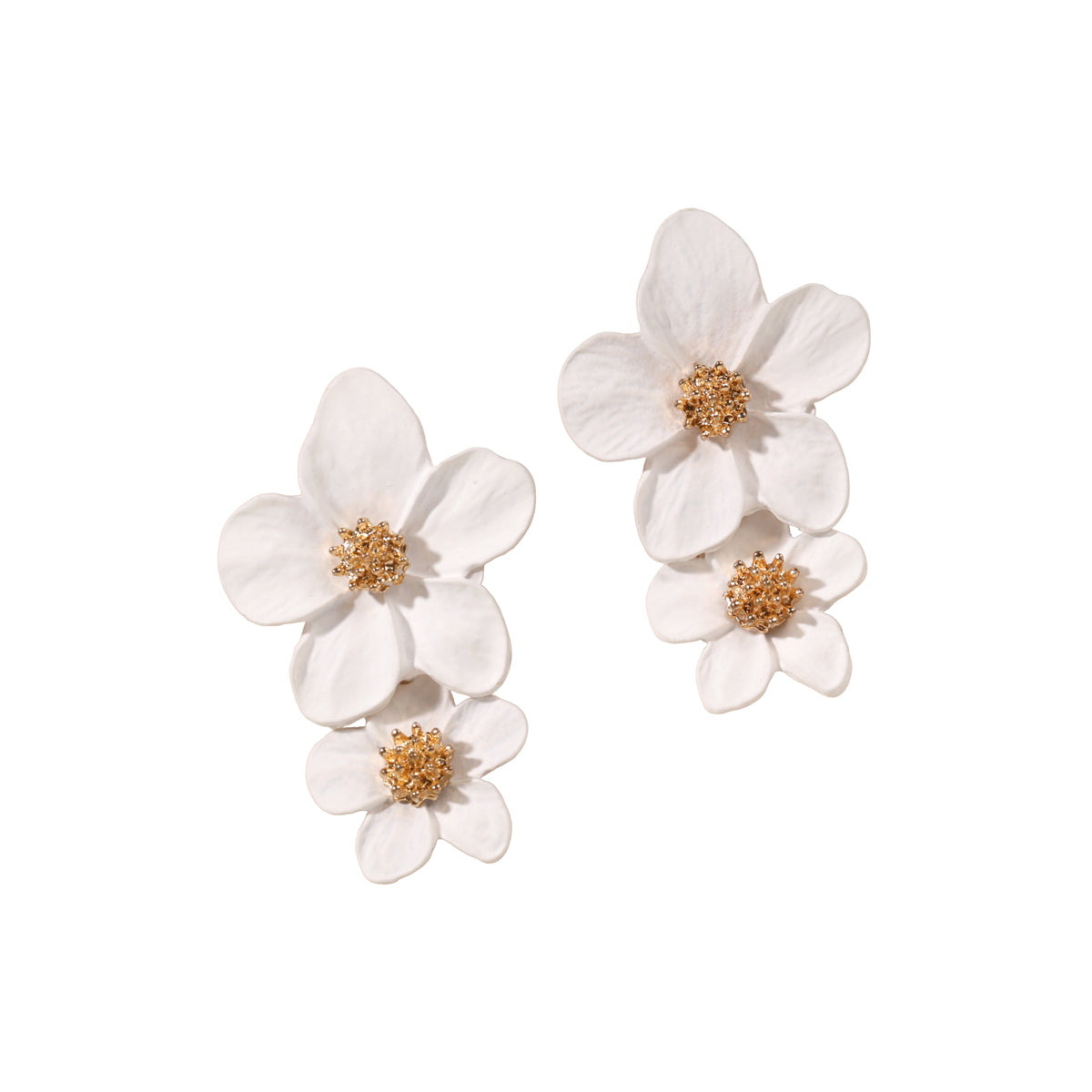 White Petal Earrings