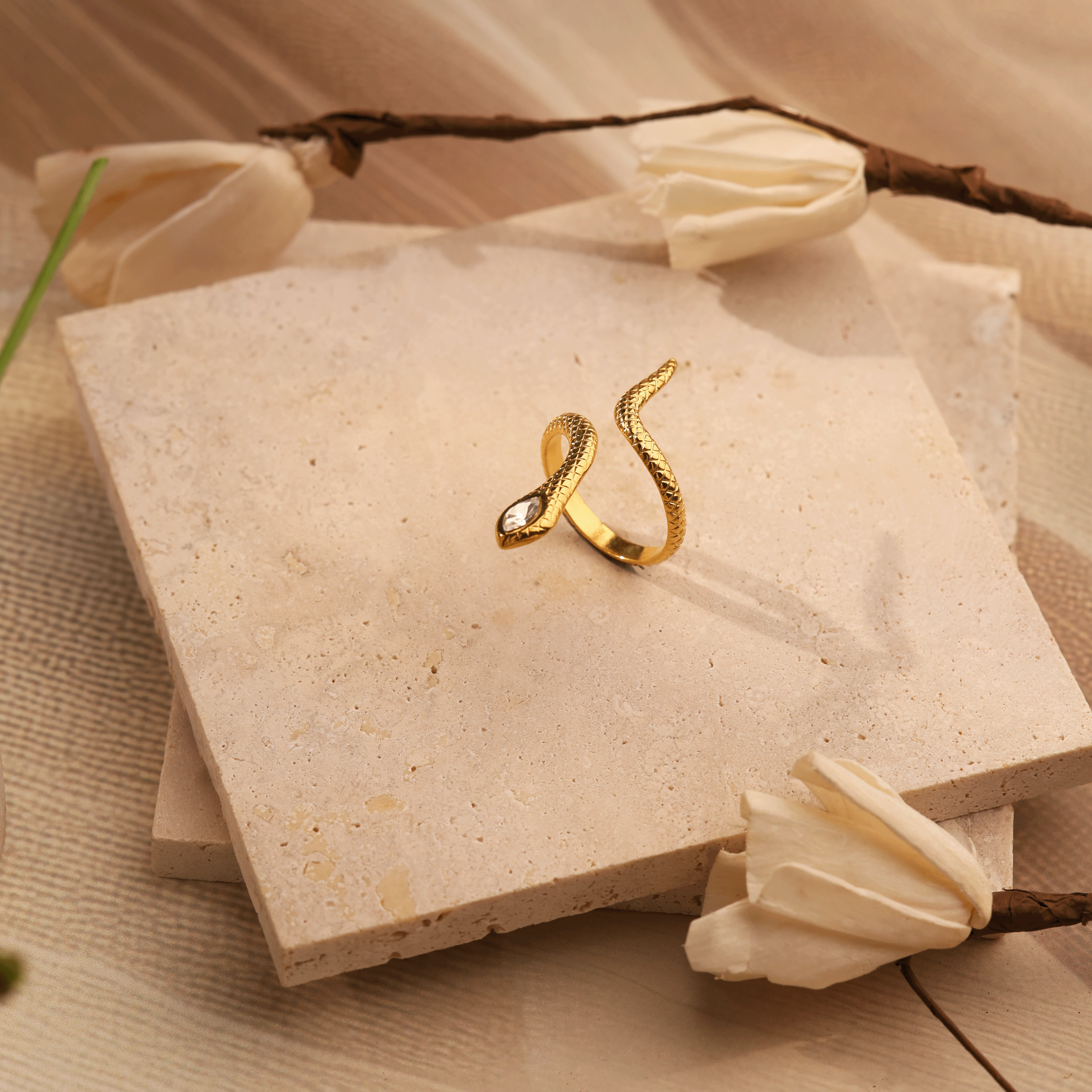 Golden Snake Ring