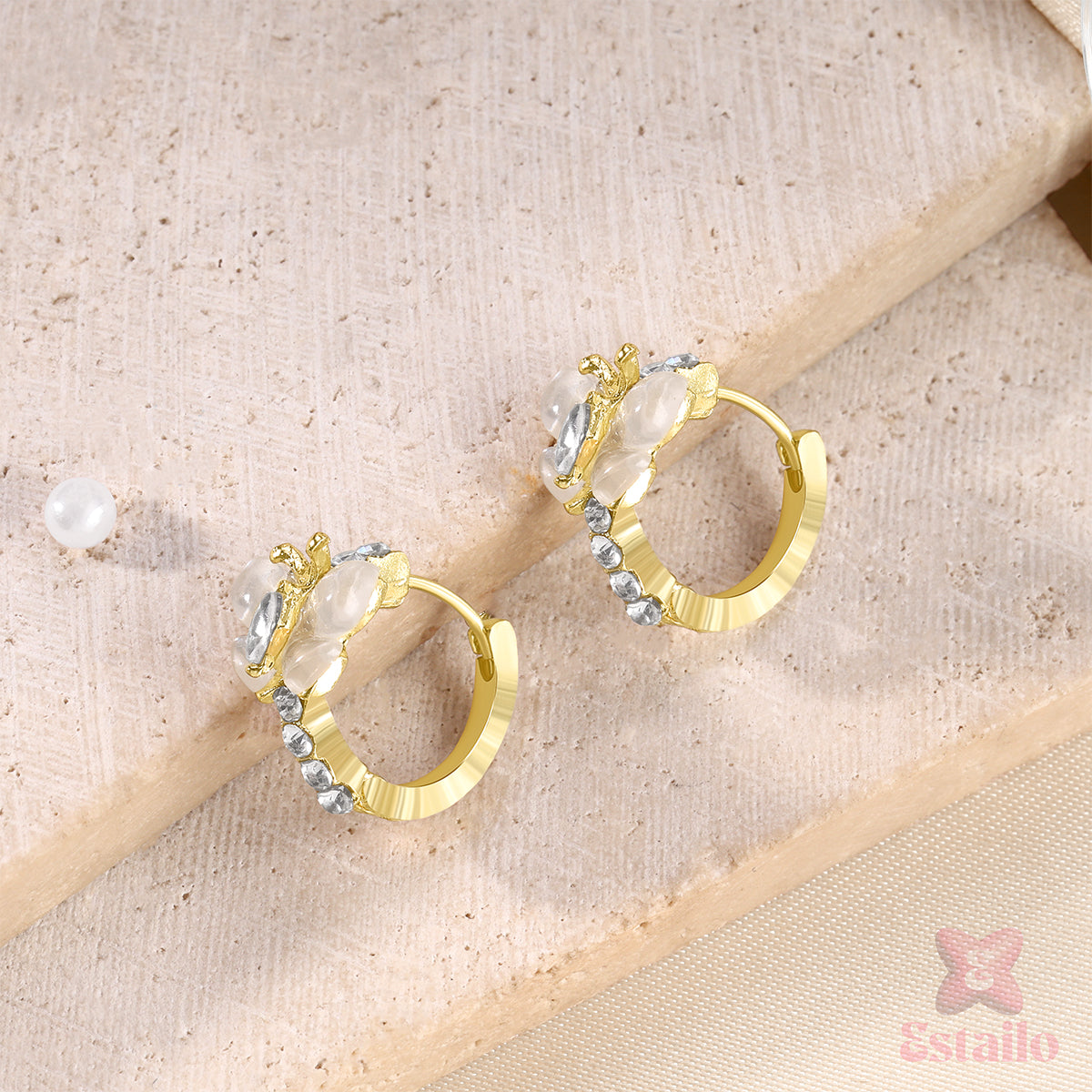 Fluttering Huggies Hoops Earring