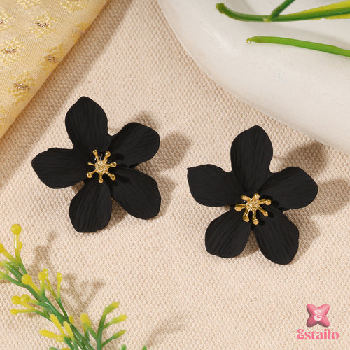 Noir Bloom Charms Earrings