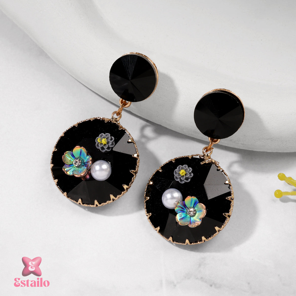 Raven Blush Pearl Earrings