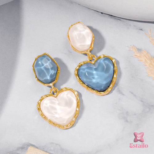 Frosted Daisy Hoops Earrings