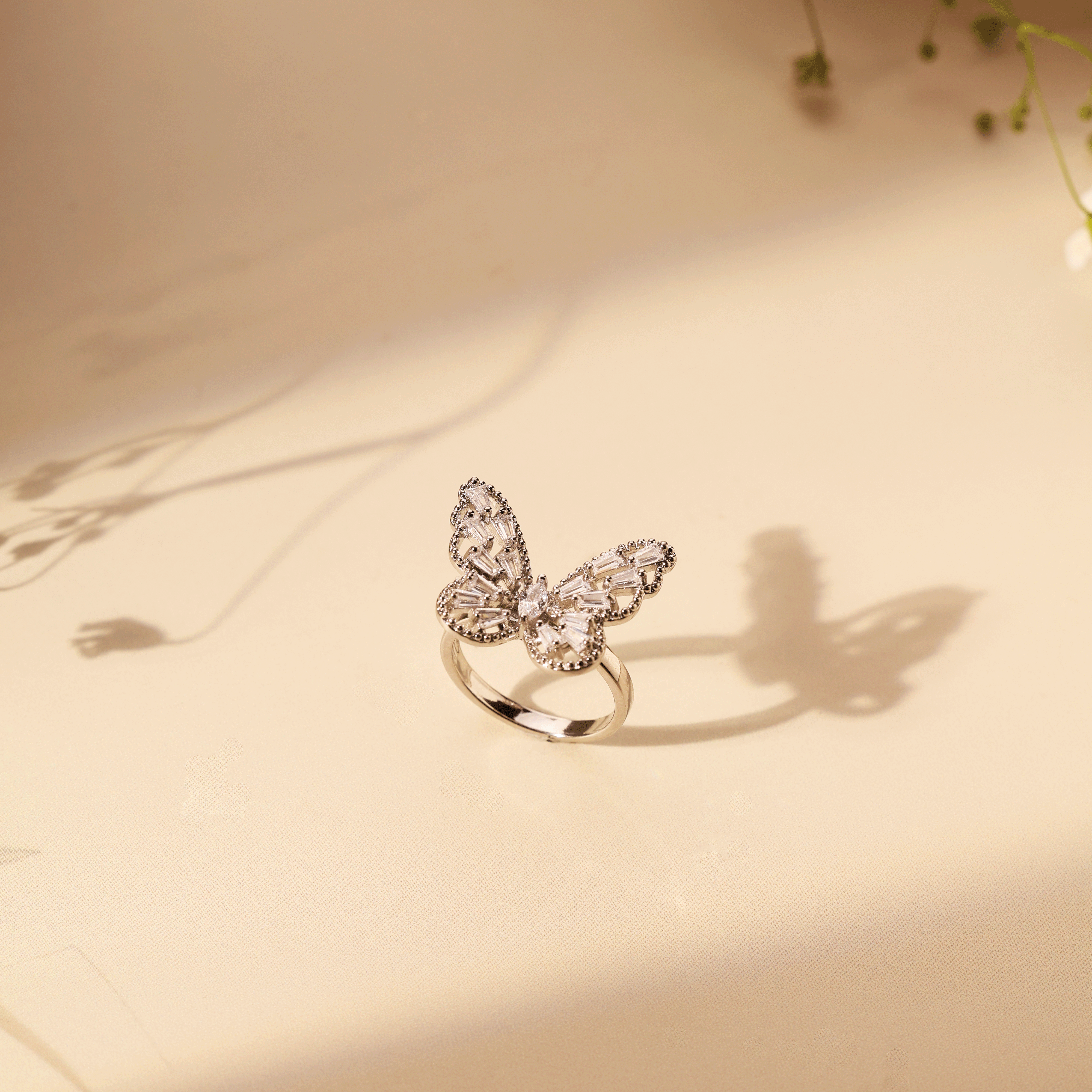 Social Butterfly Silver Rings