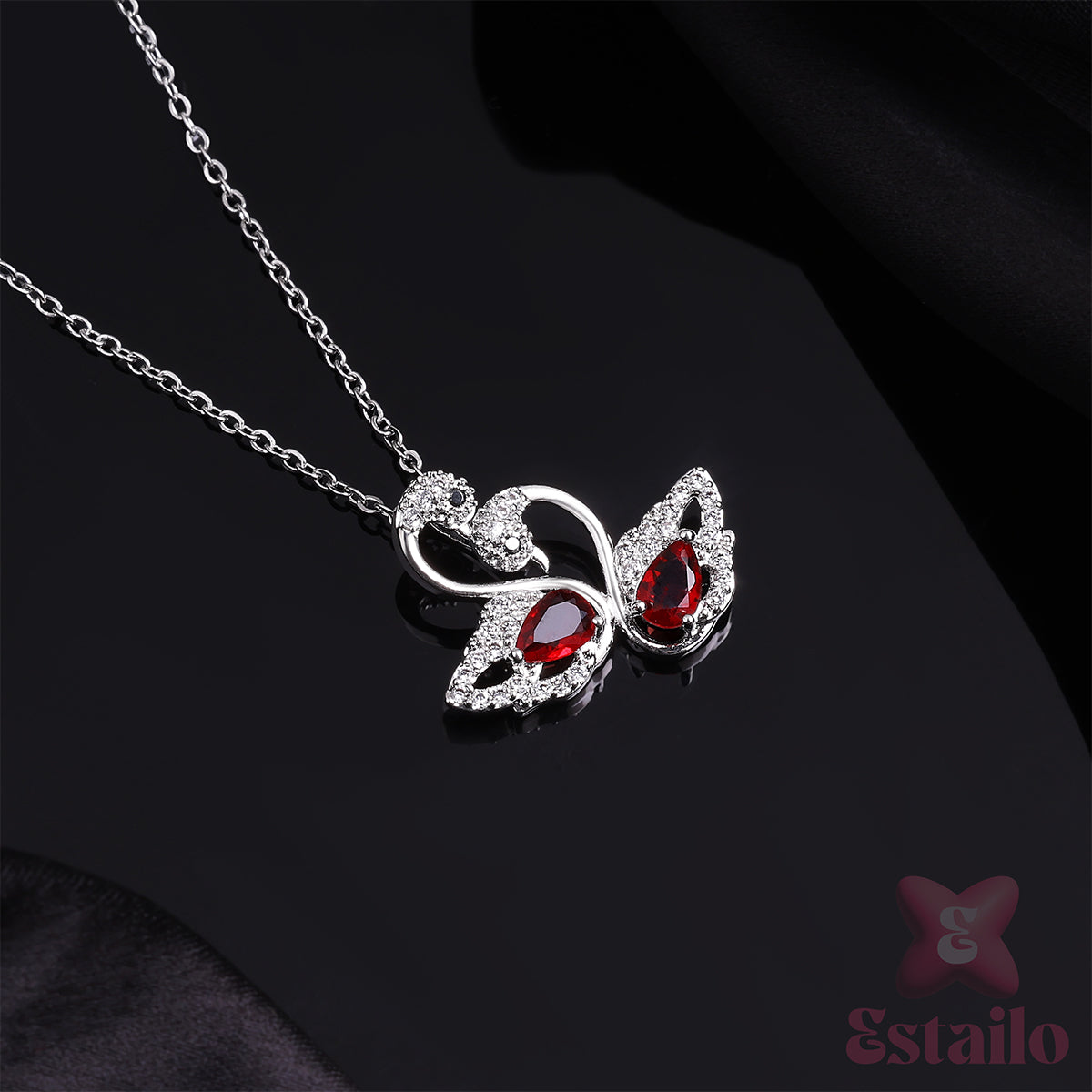 Swans Heart Necklace