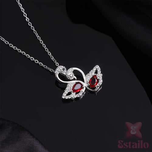 Swans Heart Necklace