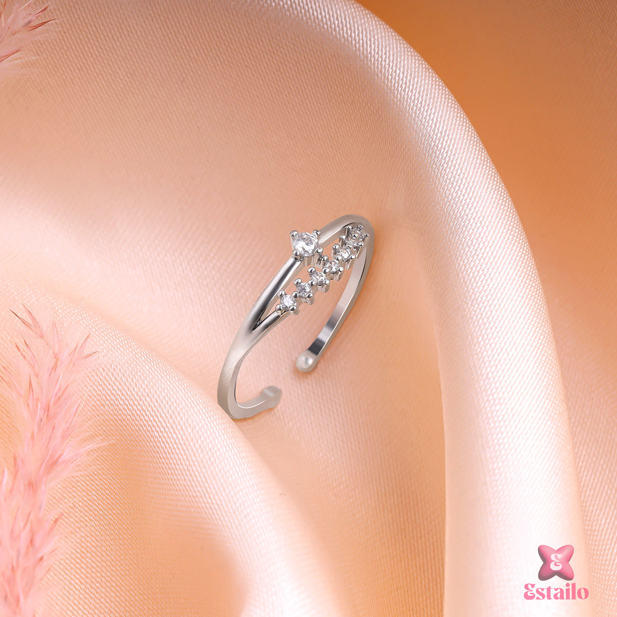 Crystal Crisscross Ring