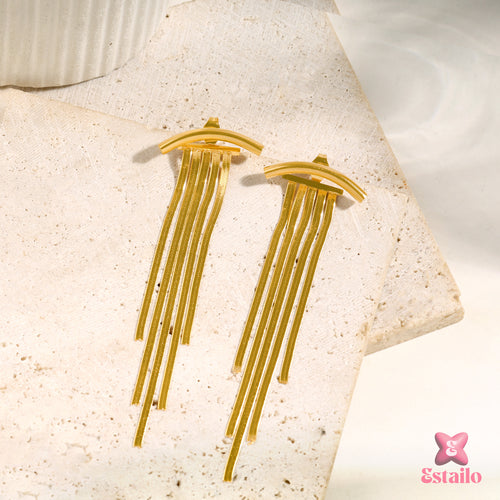 Sleek Drop Chain Earrings