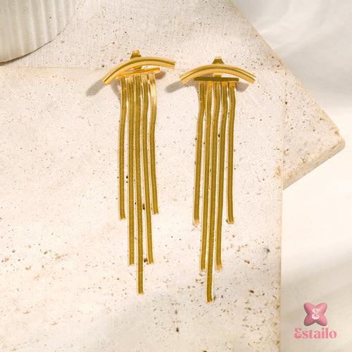 Sleek Drop Chain Earrings