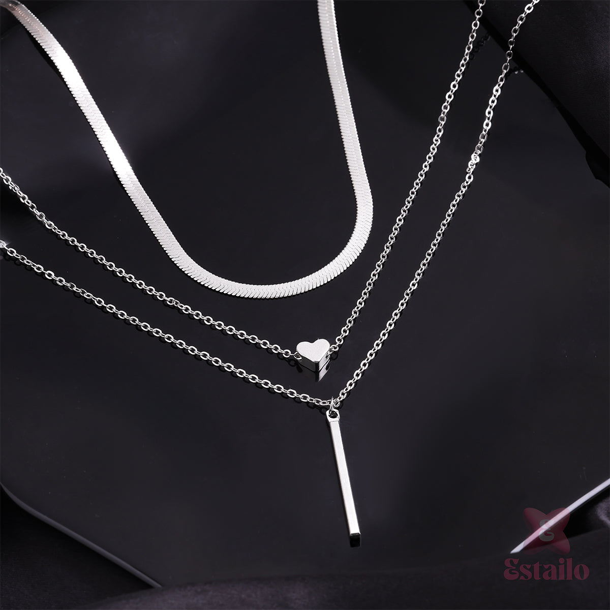 Eclipse Double Chain Necklace