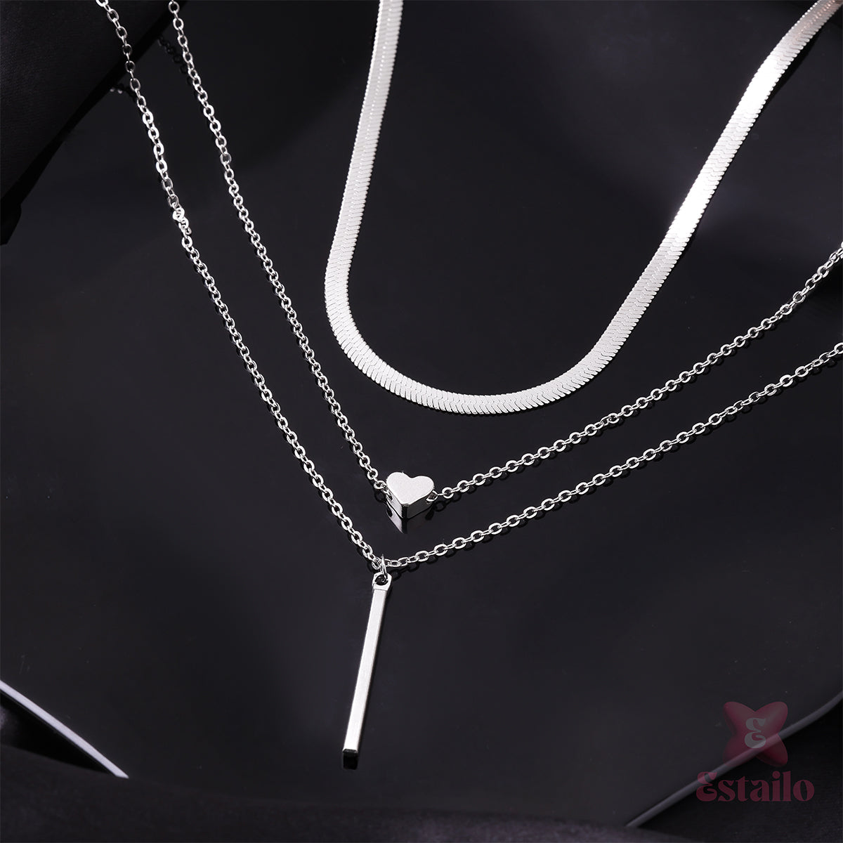 Eclipse Double Chain Necklace