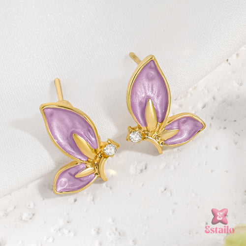 Lavender Flutter Studs Earrings