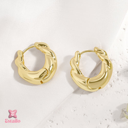 Twist Chunky Hoops Earrings