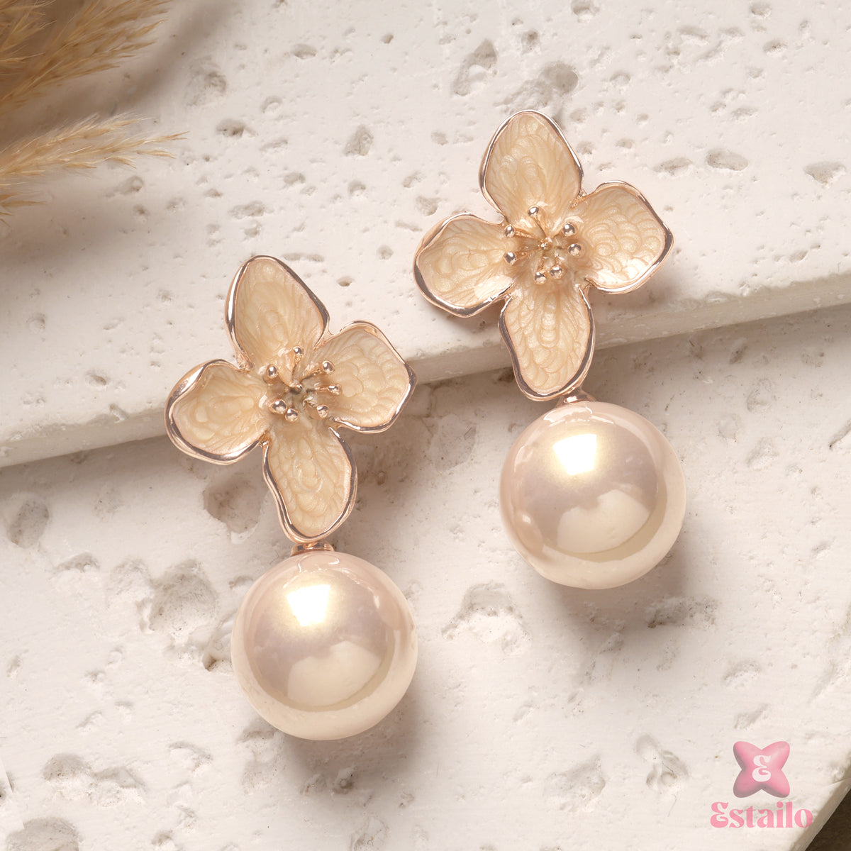 Flora Pearl Dangles Earrings
