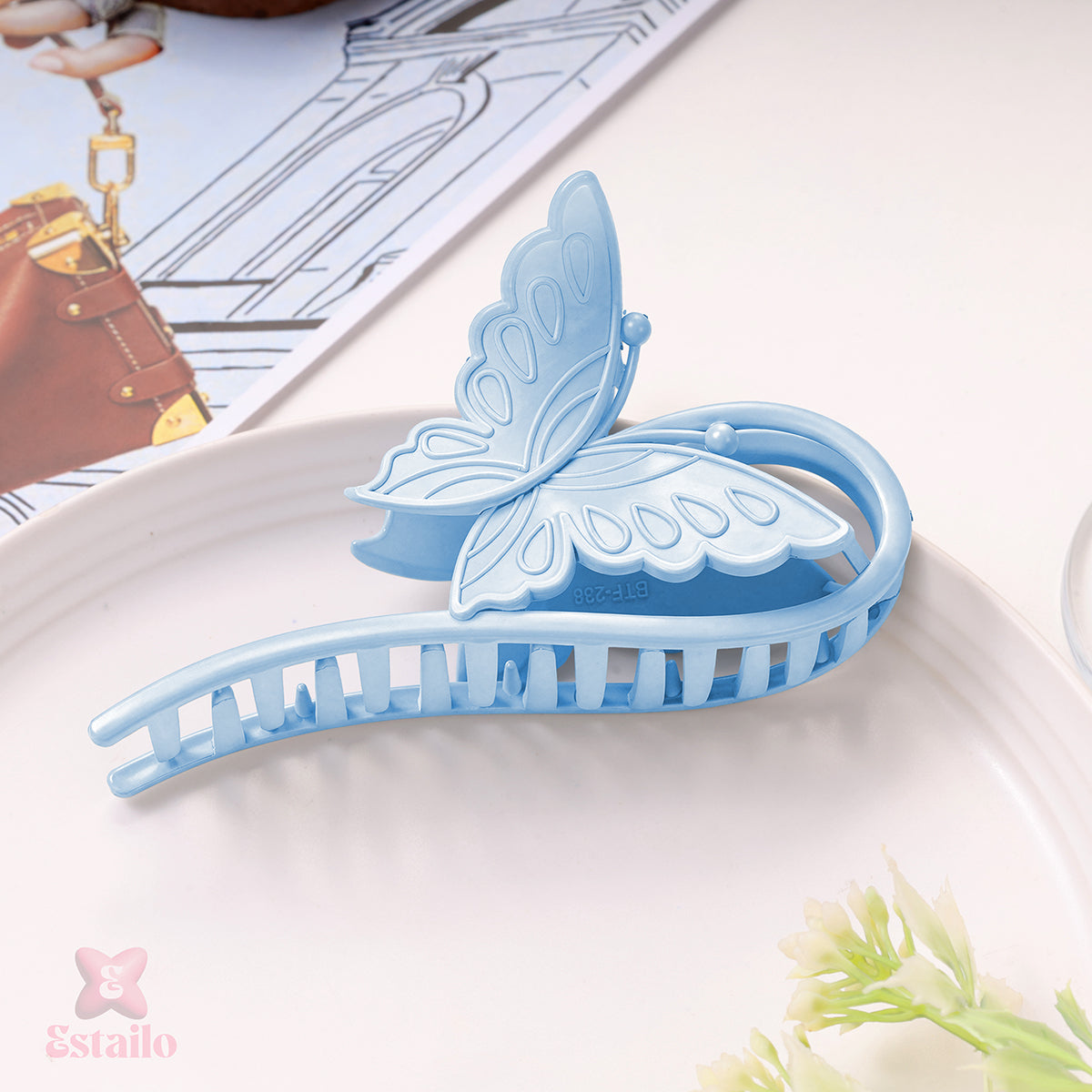 Matte Mauve Butterfly Claw (pack of 1)