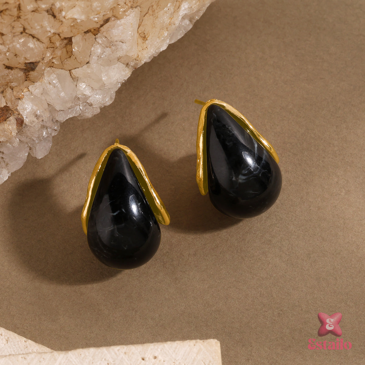 Cosmic Crescent Hoops Earrings