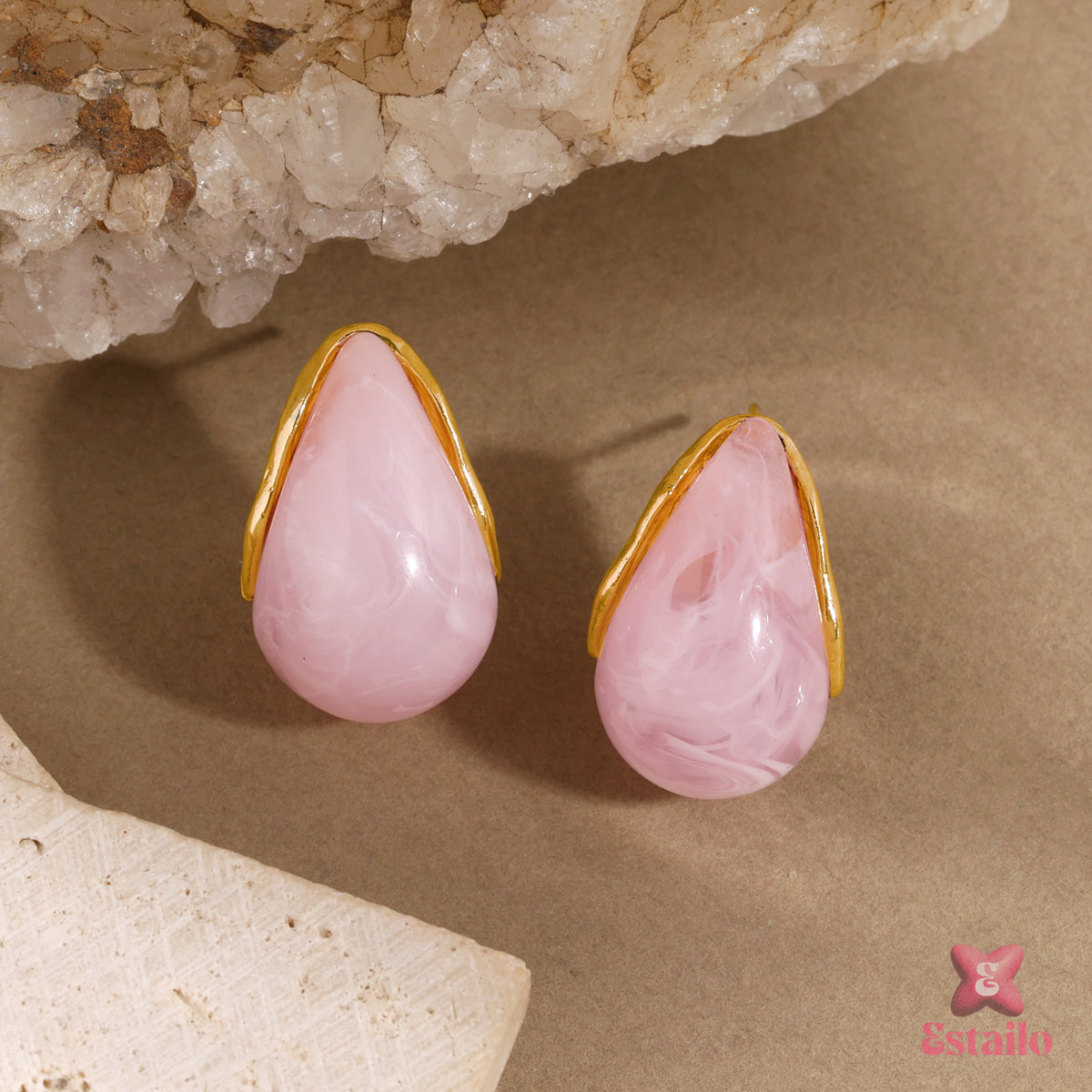Gilded Rose Drops Earring