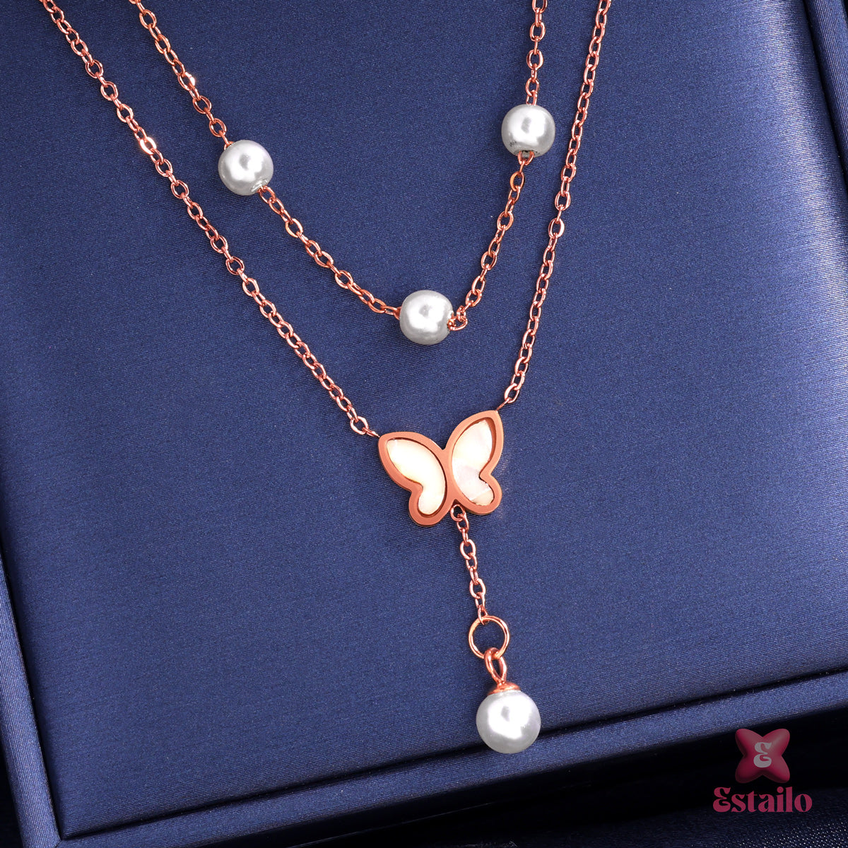 Butterfly Grace Pearl Necklace