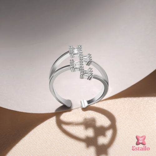 Double Cross Stone Ring