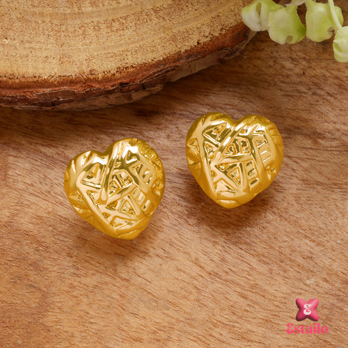 Lattice Heart Earrings