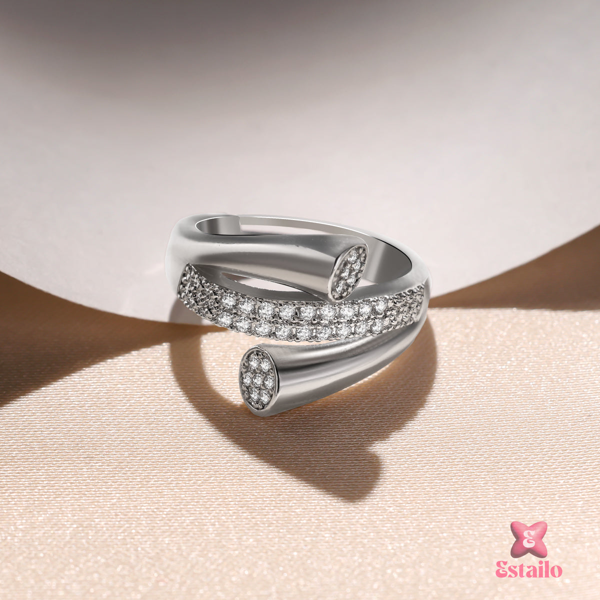 Crescent Sparkle Ring