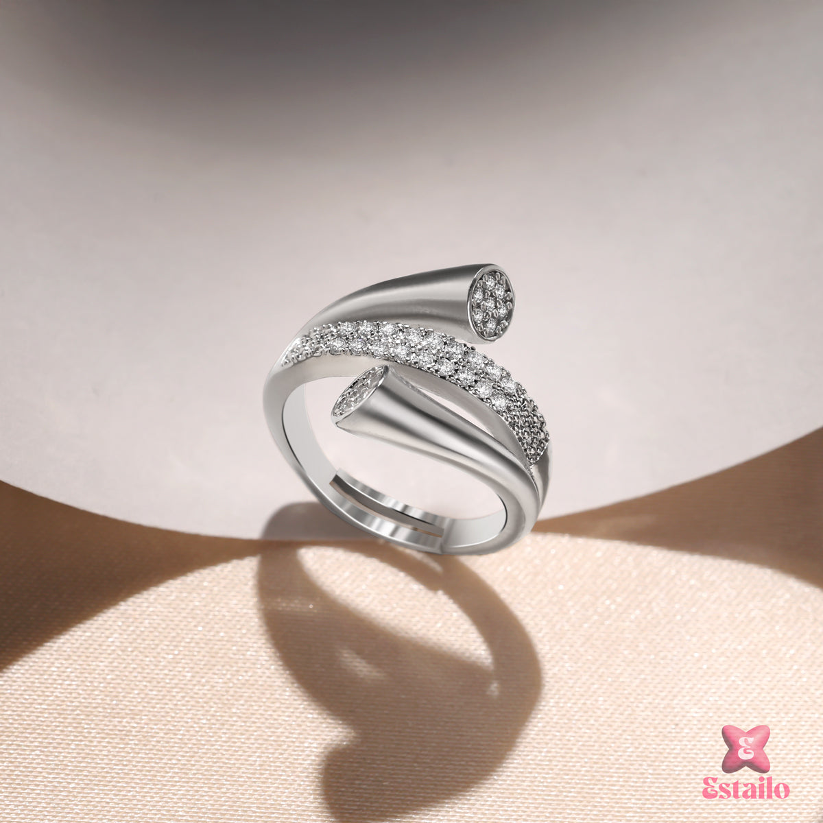 Crescent Sparkle Ring