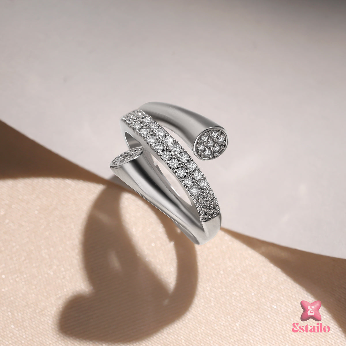 Crescent Sparkle Ring