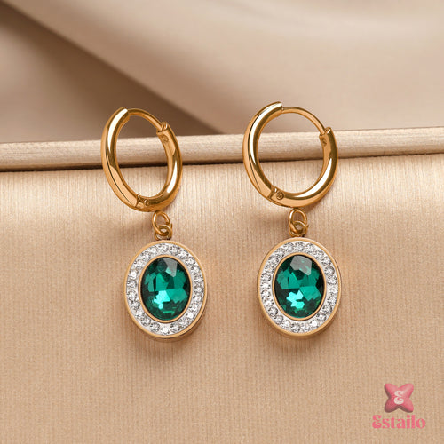 Veridian Halo Earrings