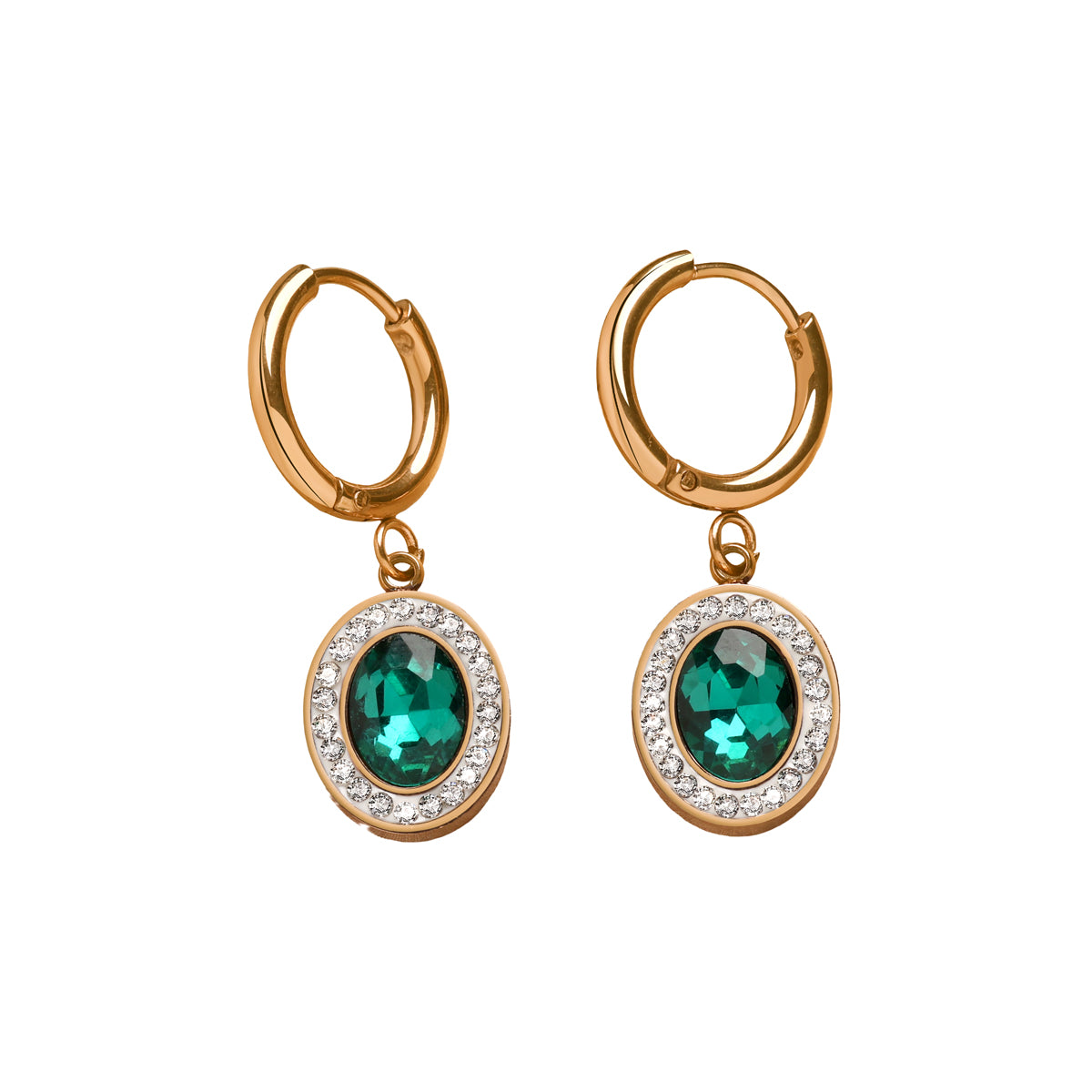 Veridian Halo Earrings