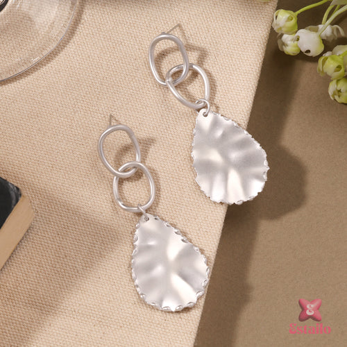 Hammered Teardrop Dangle Earrings