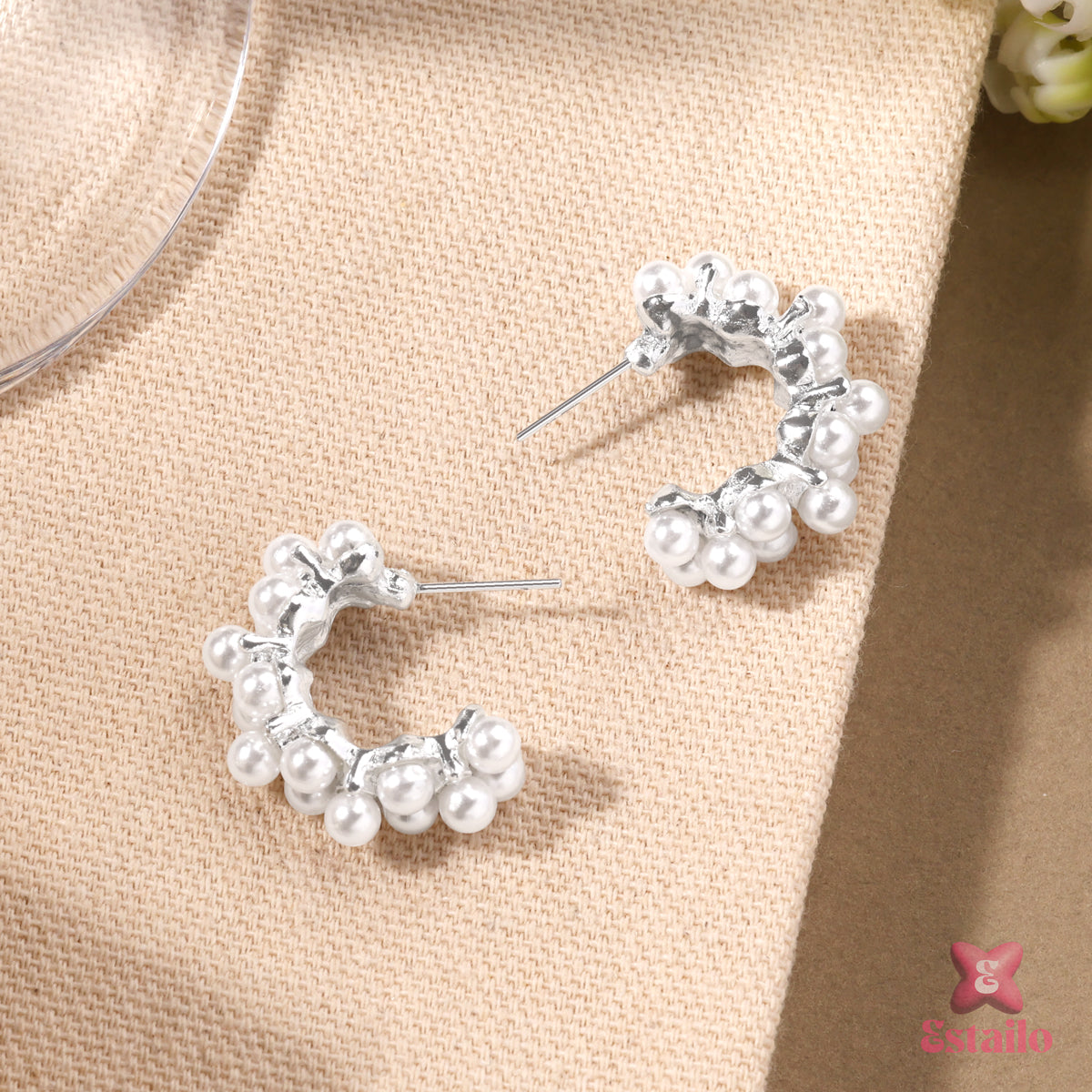 Celestial Pearl Embrace Earrings