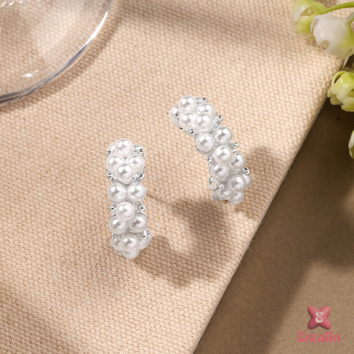 Celestial Pearl Embrace Earrings