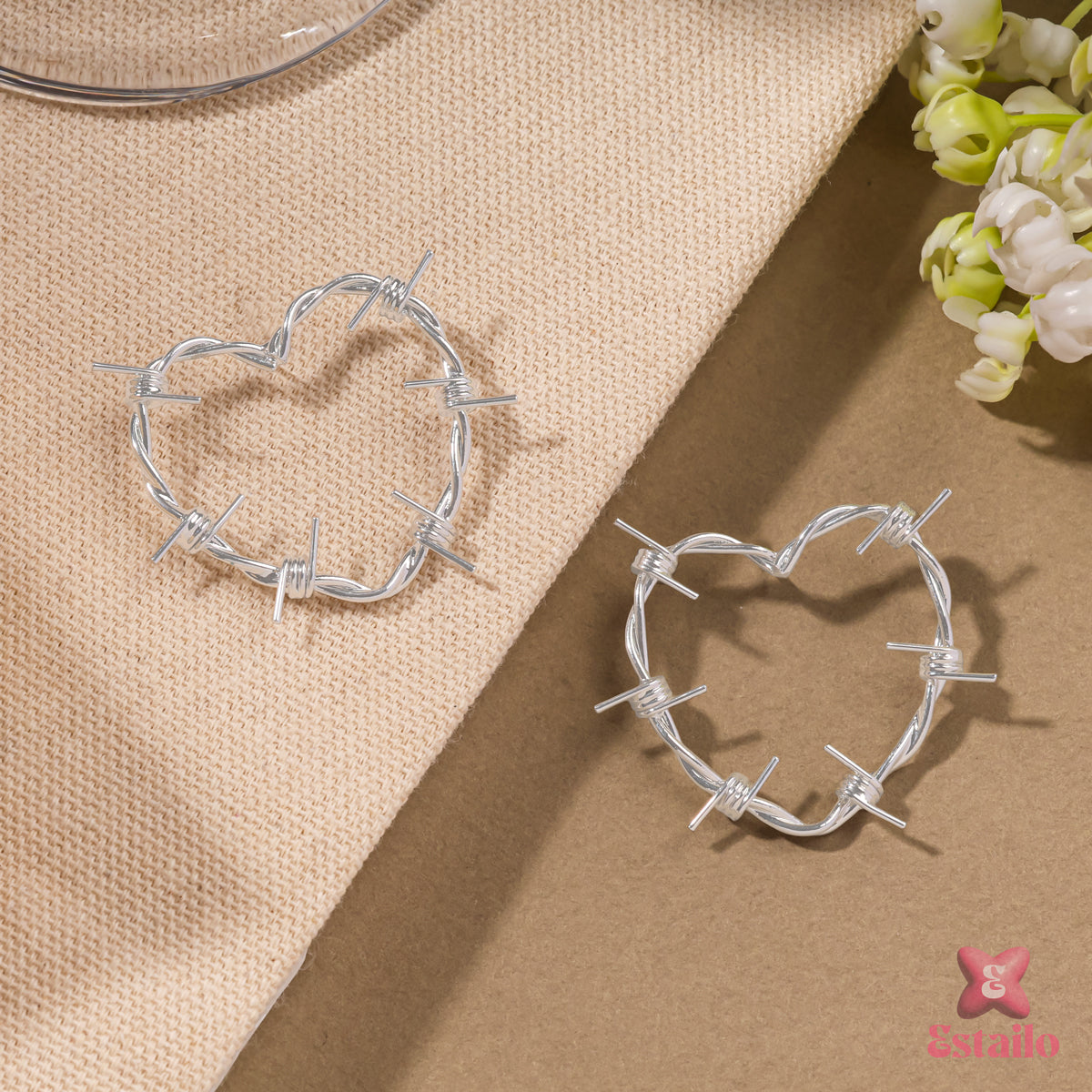 Heart's Edge Hoops Earrings