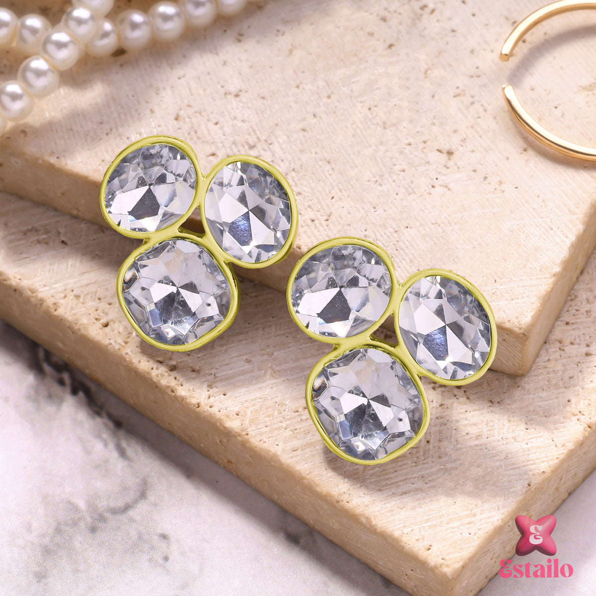 Dazzling Rhinestone  Earrings