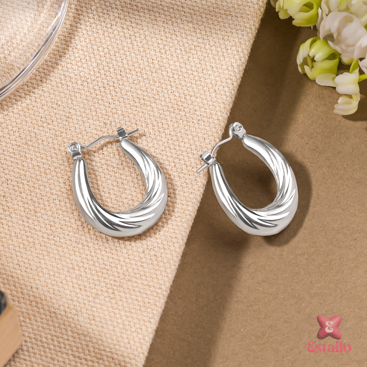 Luna Swirl Hoops Earrings