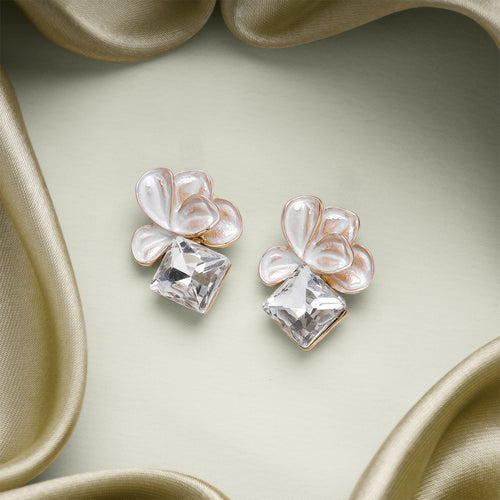 Enamel Flower Earrings