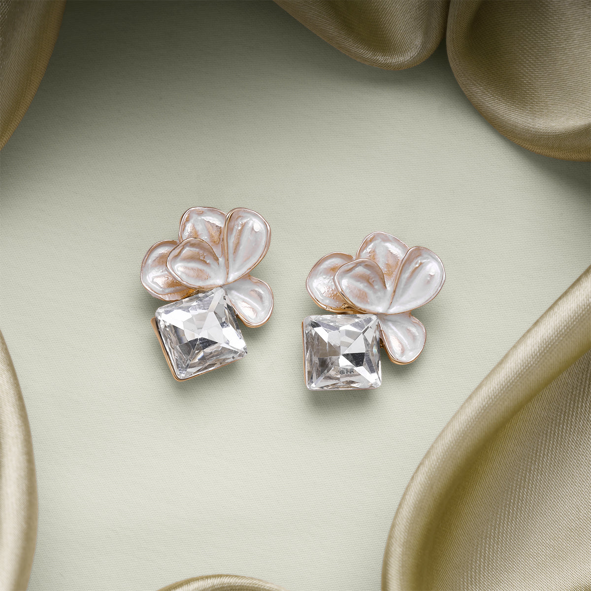 Enamel Flower Earrings