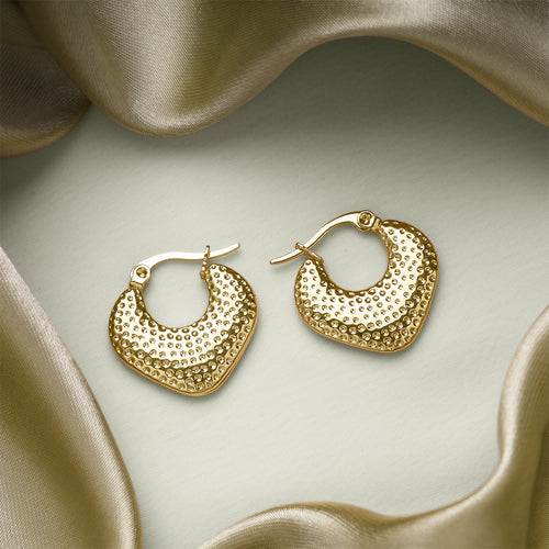 Gilded Crescent Hoops Earrings