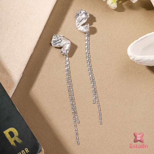 Winged Chain Dangles Earrings