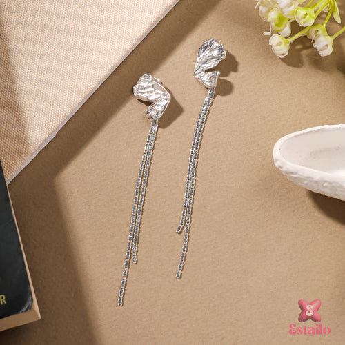 Winged Chain Dangles Earrings