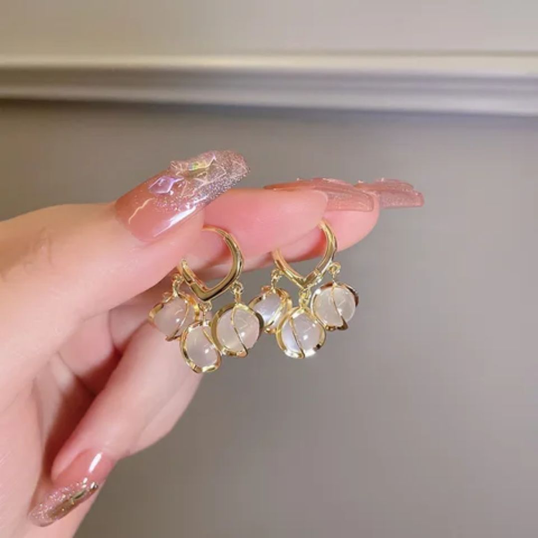 Cozy Crystal Hoop Earrings