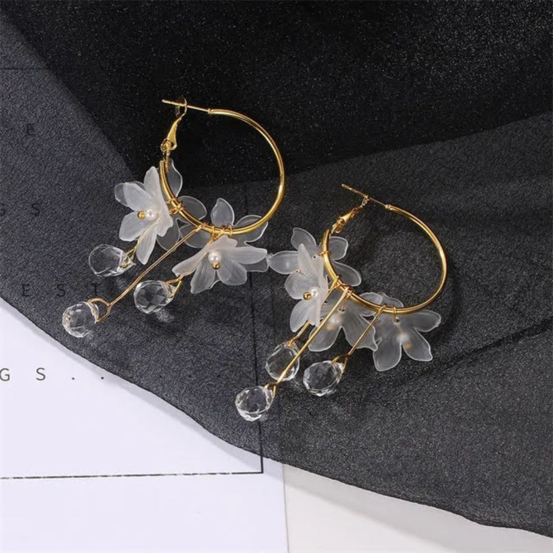 Cozy Crystal Drop Earrings