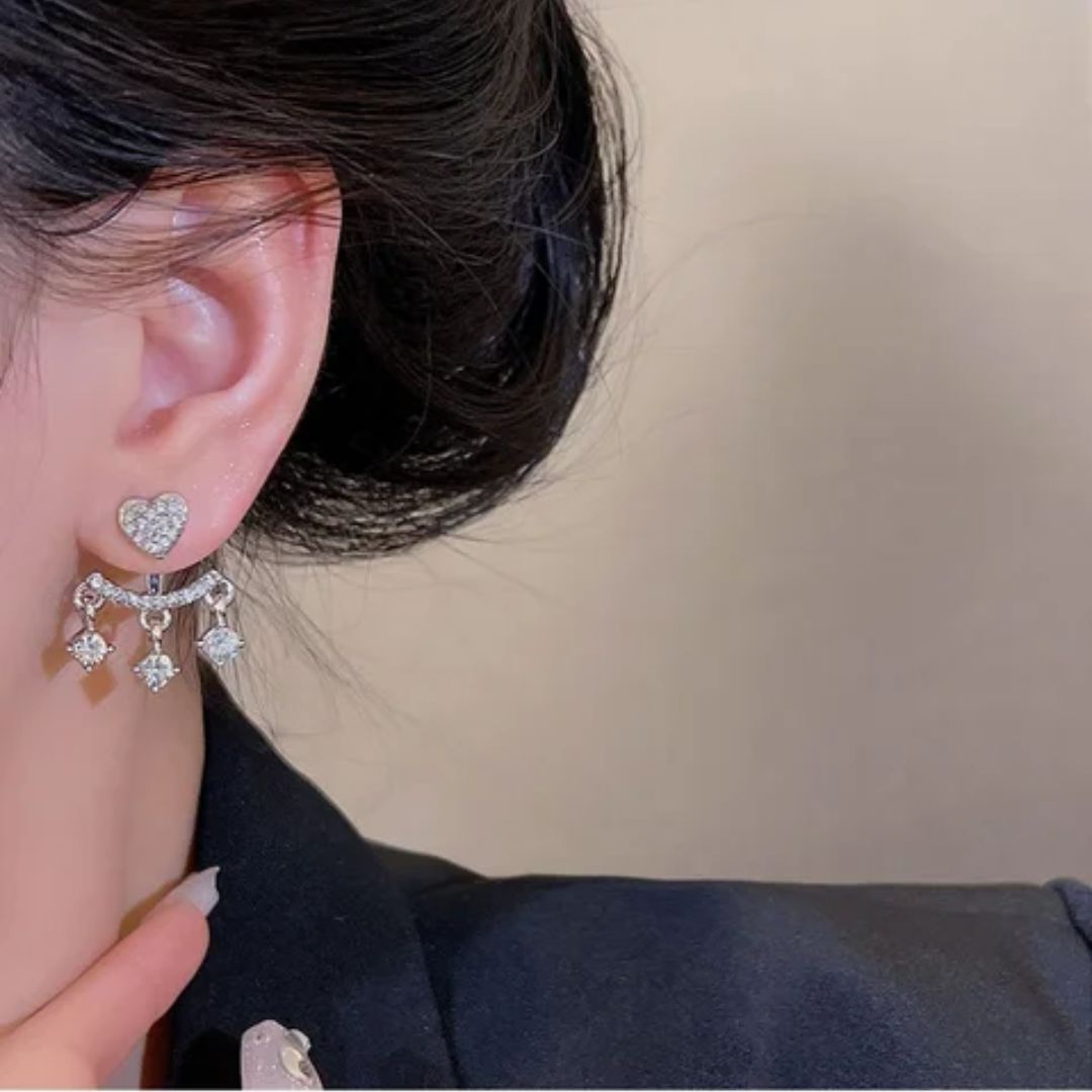 Bling Blogger Silver Earrings
