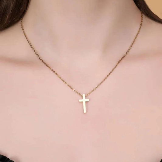 Cross Over Minimal Necklace ( Rosegold )