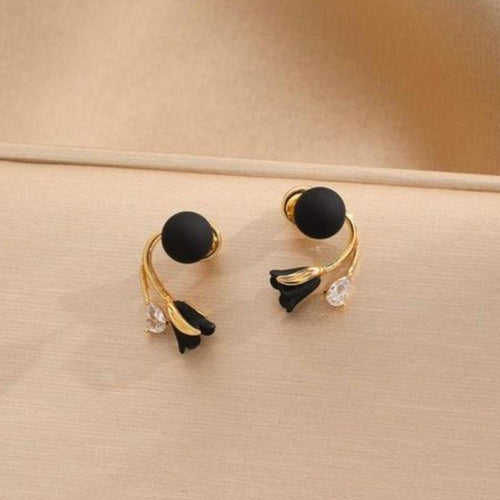 Scarlet Flame Minimal Earring