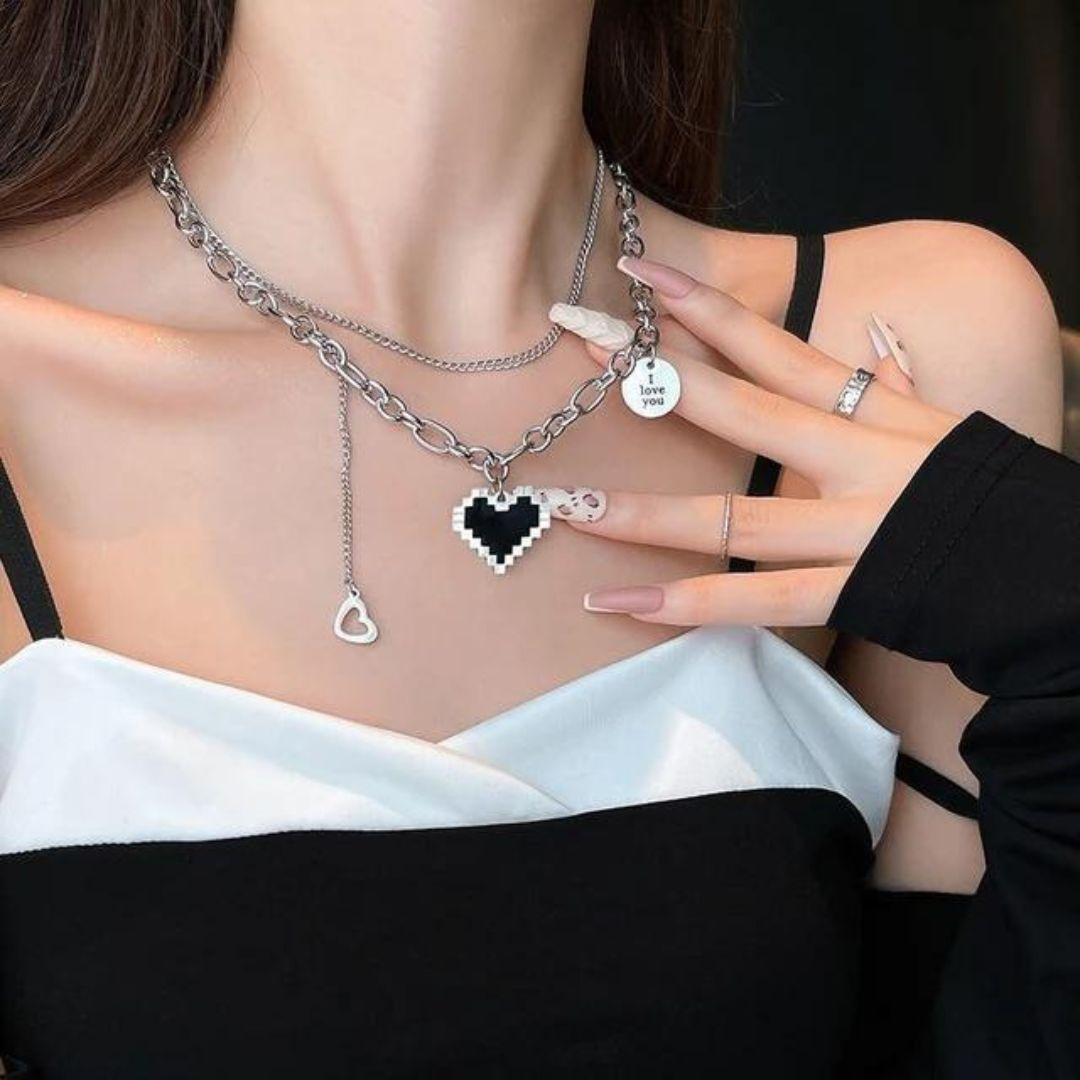 Give It A Shot Heart Neckpiece