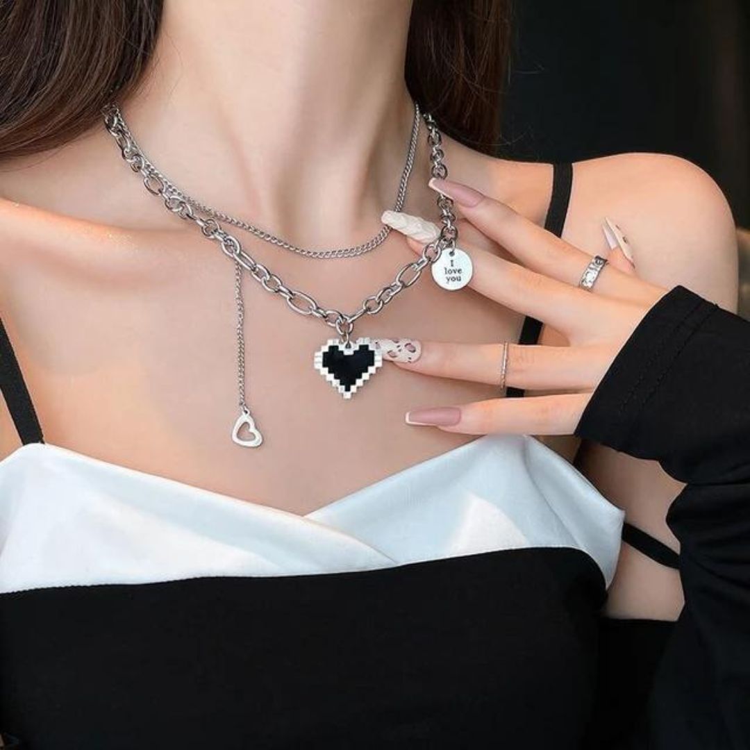 Give It A Shot Heart Neckpiece